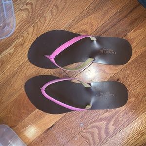 Pink Garnet Hill flip flops